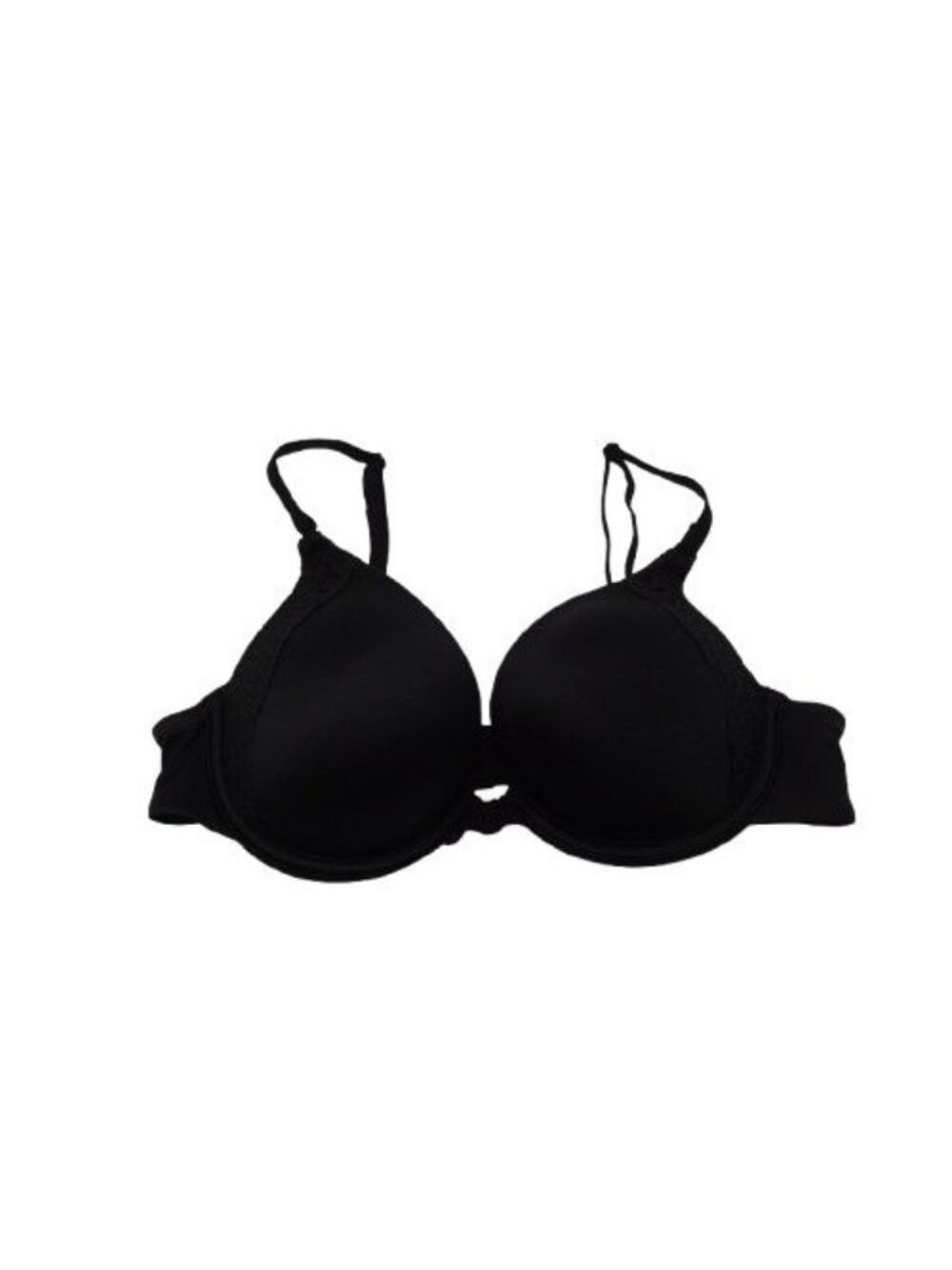 NWOT Maidenform Natural Boost Demi T-Shirt Underwire Push-Up Bra Sz 34B Black